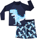 MiYang Boys Swimsuit Rash Guard Toddler Long Sleeve Shark Set - Sun