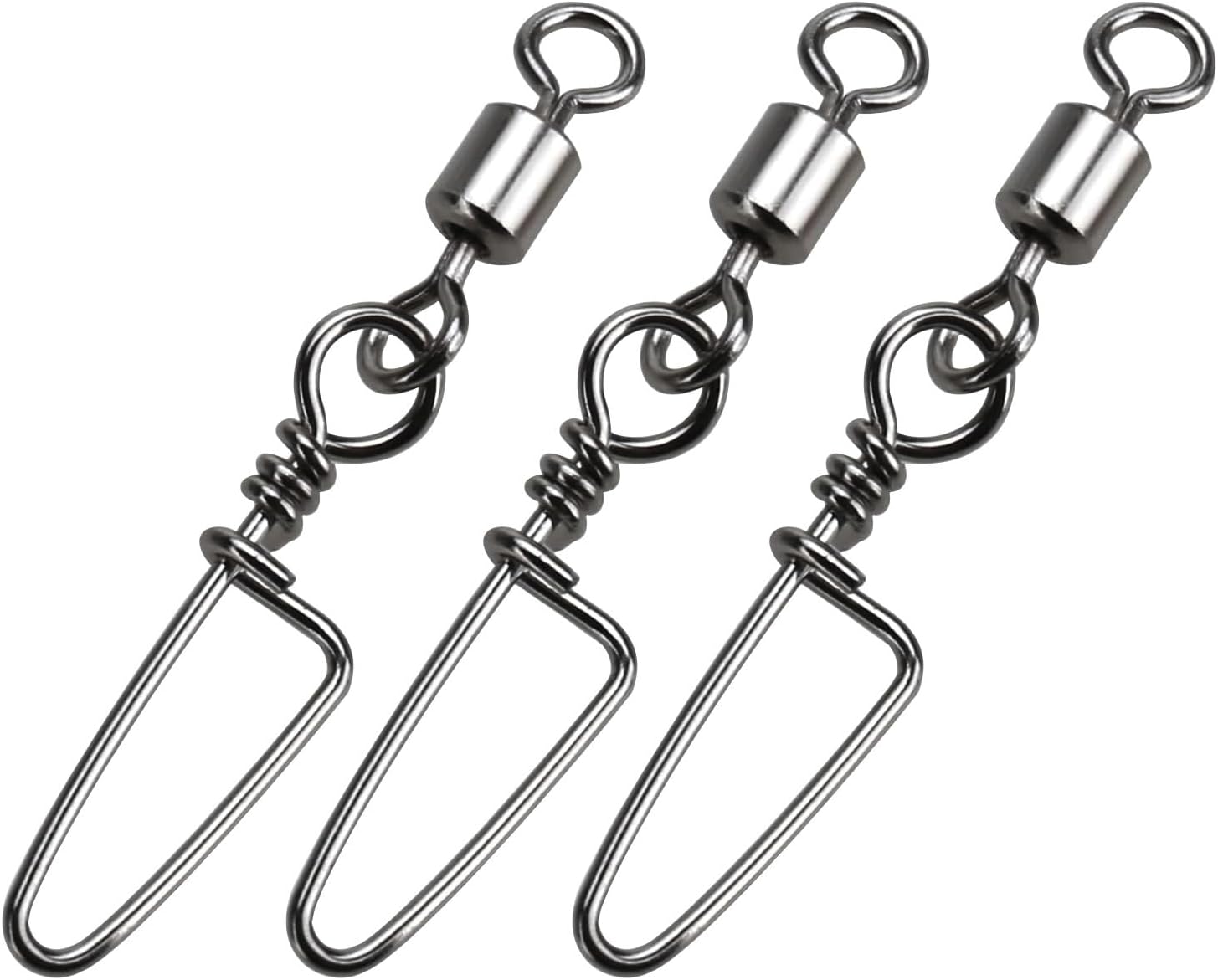 50pcs High Strength Fishing Snap Swivels | Corrosion Resistant | 100LB Capacity