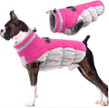 Turtleneck Large Dog Coat Waterproof Warm Fleece Vest - Zip-Up