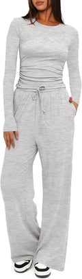 Darong Women's 2 Piece Sets 2025 Fall Outfits - Cozy Wide Leg Lounge