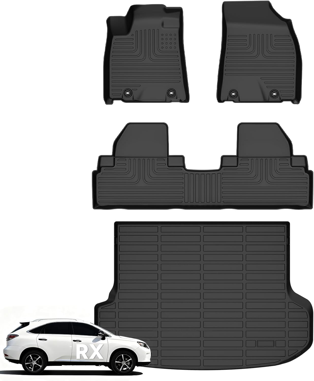Wayhigh All Weather Floor Mats for Lexus RX 2010-2015 Models