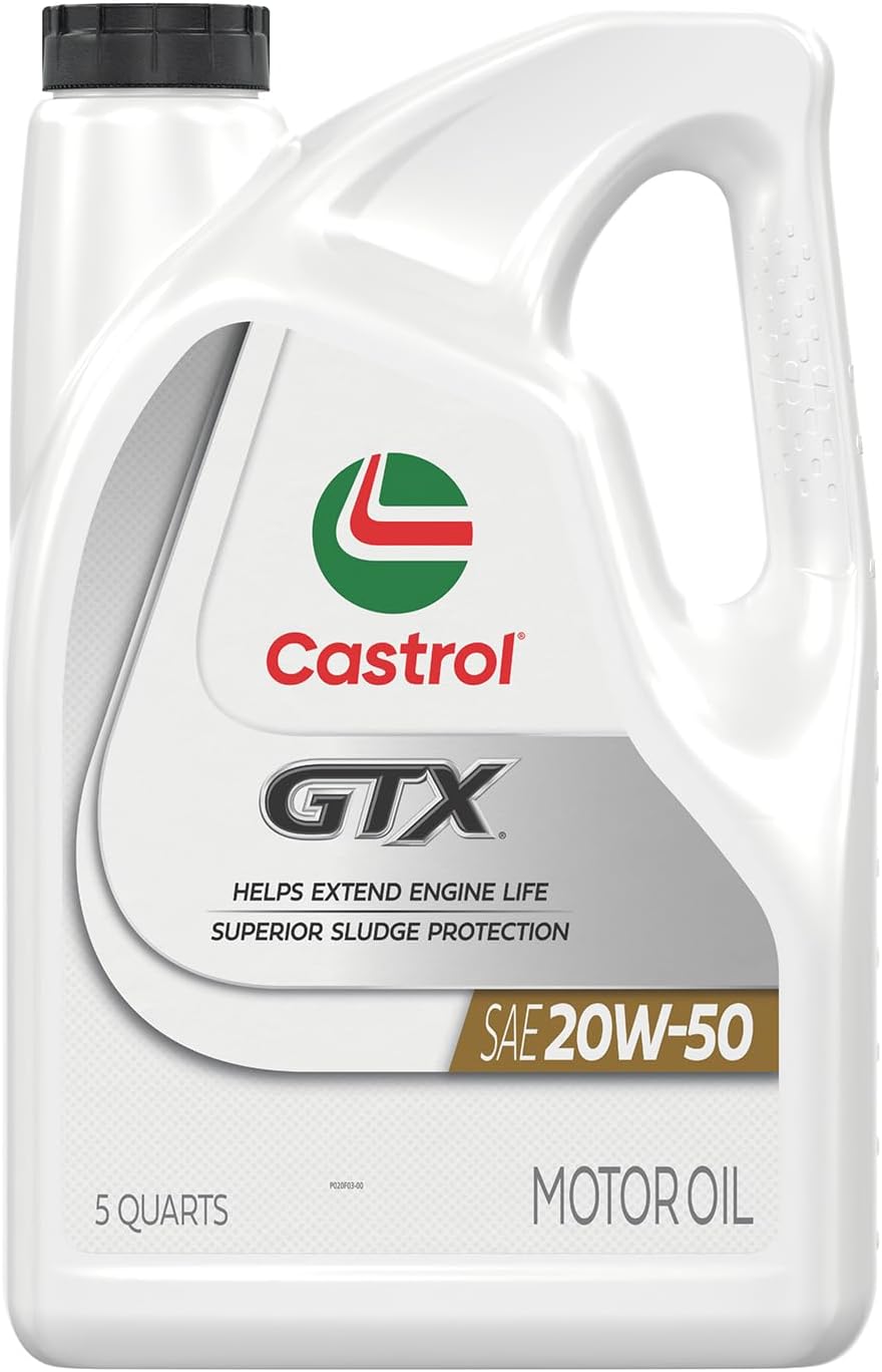 Castrol GTX 20W-50 Conventional Motor Oil for Superior Protection