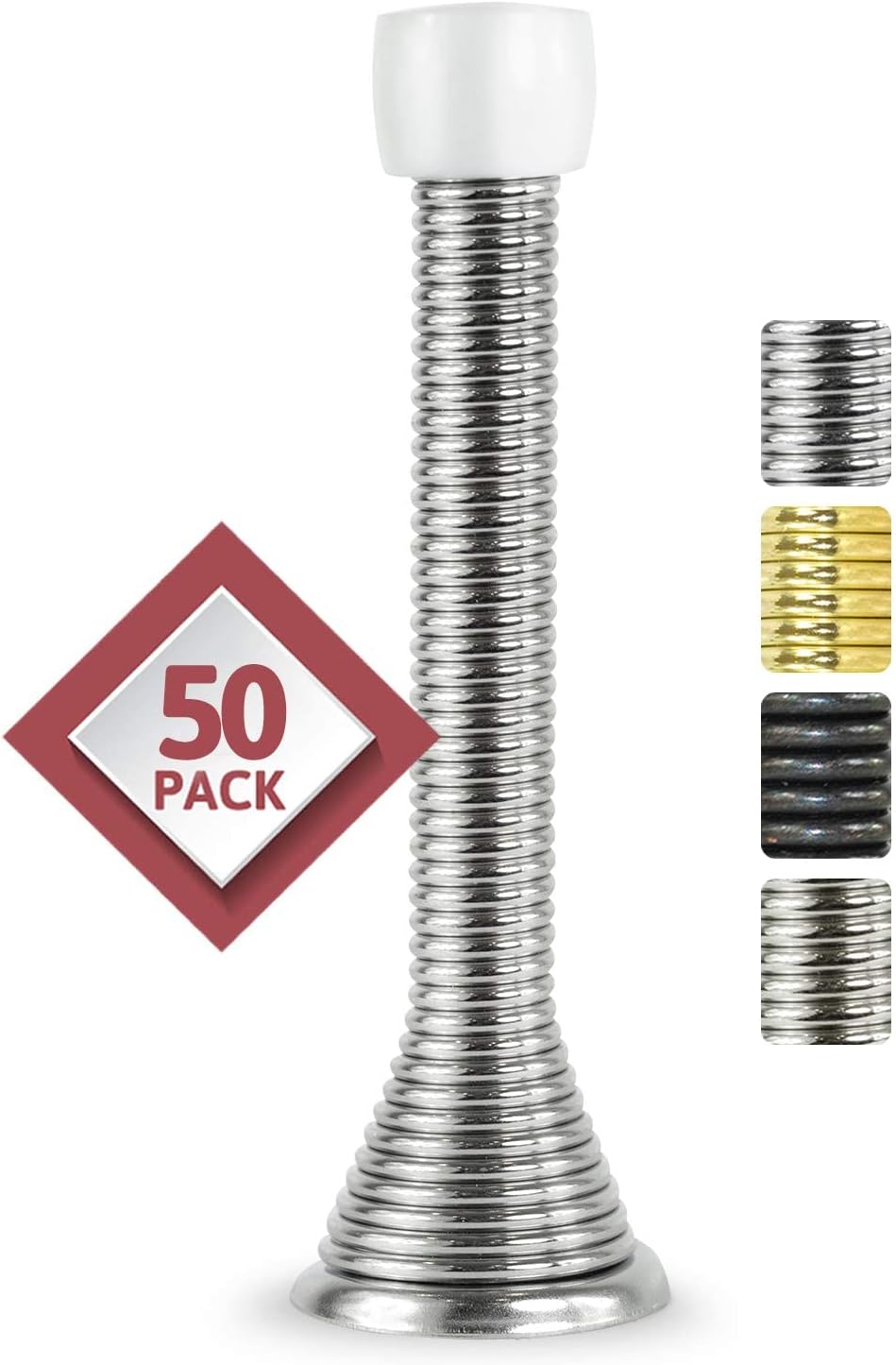 Jack N Drill Spring Door Stopper - Heavy Duty 50 Pack