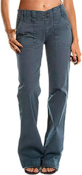 Women's Wide Leg Cargo Pants Mid Waist - Business Casual Fit