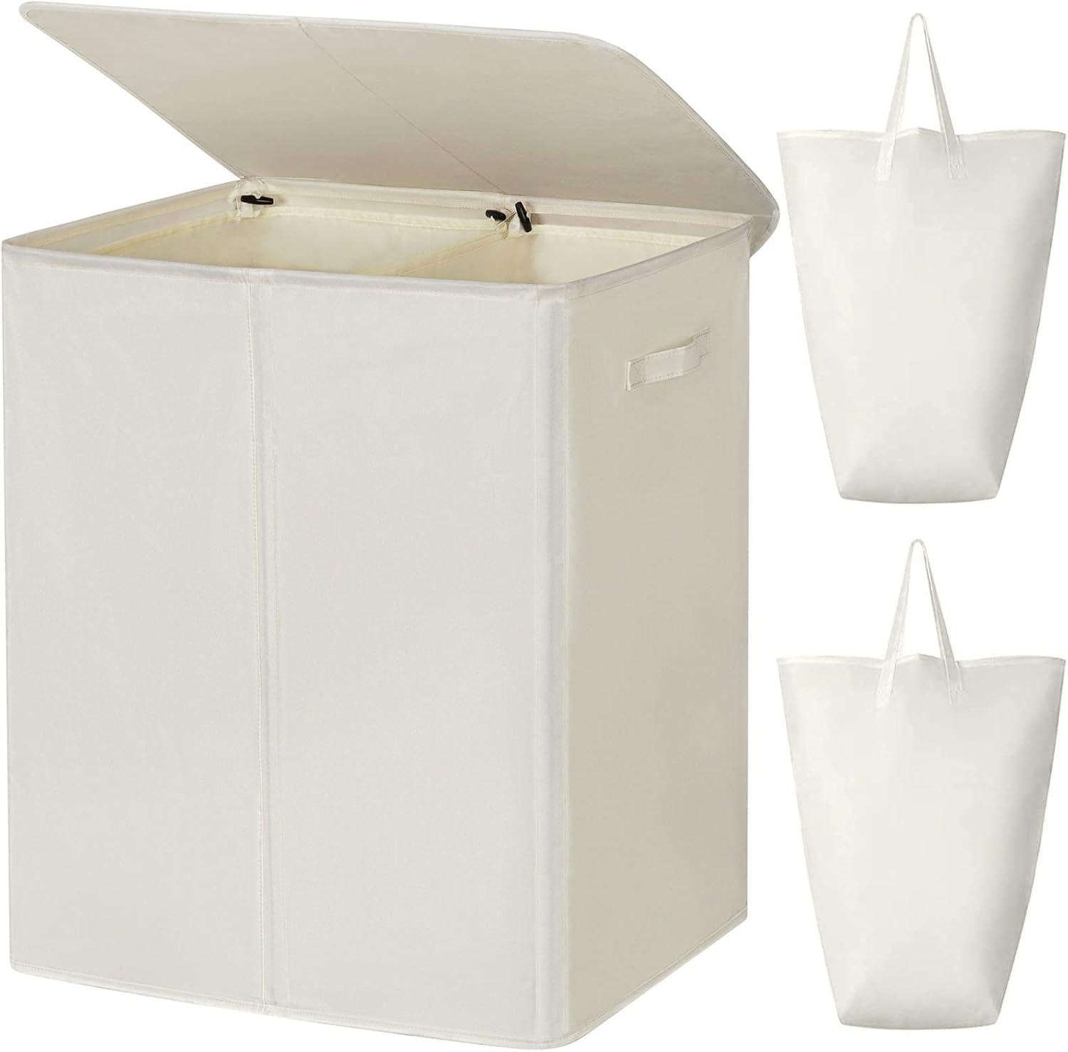 WOWLIVE 154L Double Laundry Hamper with Lid for Easy Sorting