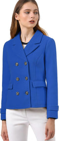 Allegra K Women's Notched Lapel Double Breasted Pea Coat Review