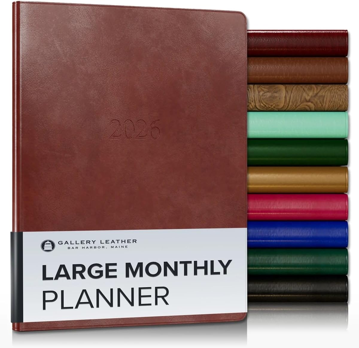 Gallery Leather Large Monthly Planner 2025-2026 for Success
