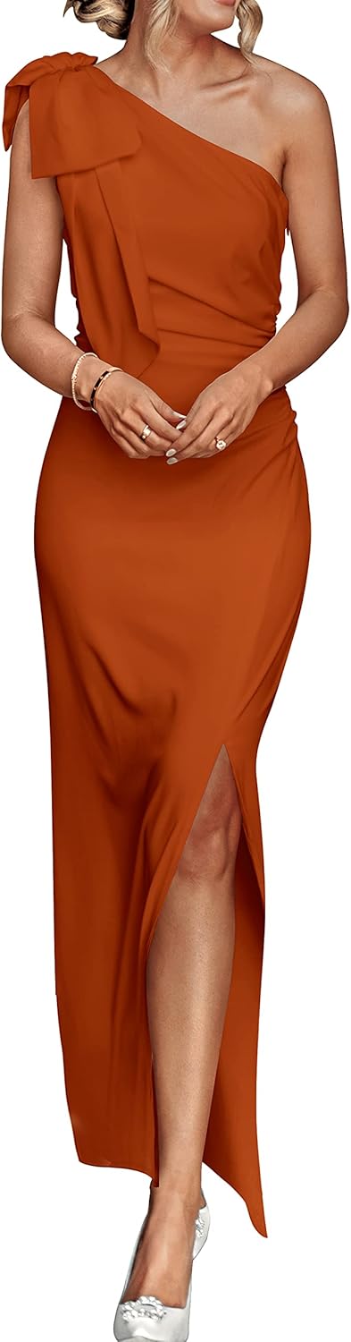 Elegant One Shoulder Maxi Dress for Summer Weddings and Parties