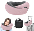 Travel Neck Pillow for Airplanes - Memory Foam Chin Wrap Comfort