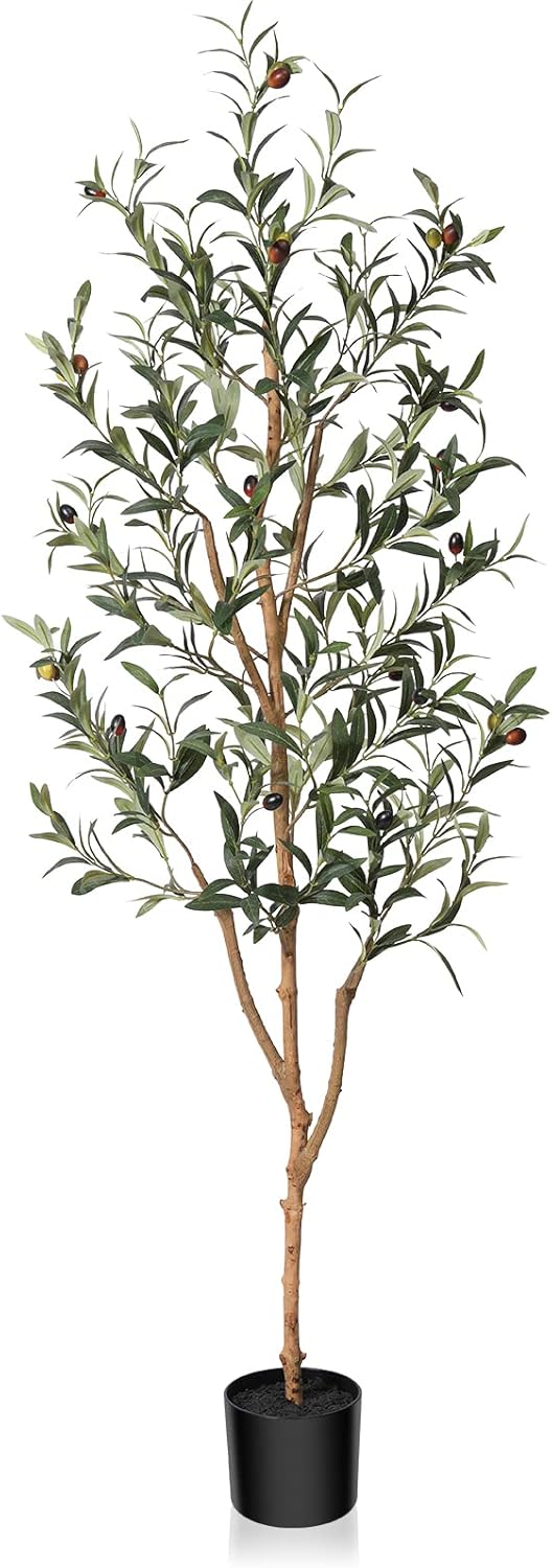 Kazeila Artificial Olive Tree 5FT Tall Faux Silk Plant Decor