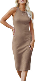 Bodycon Midi Dress Tank Sundress - Flattering Summer Staple