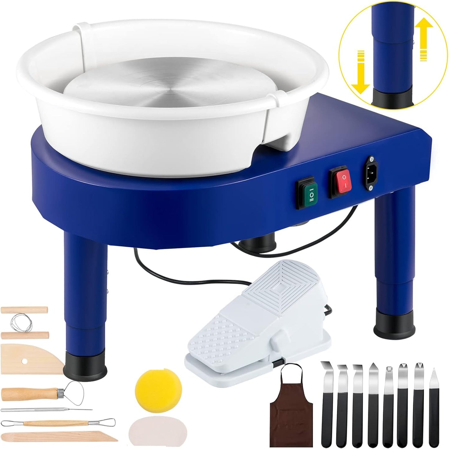 VEVOR Pottery Wheel 14in Electric Clay Machine for Art Craft