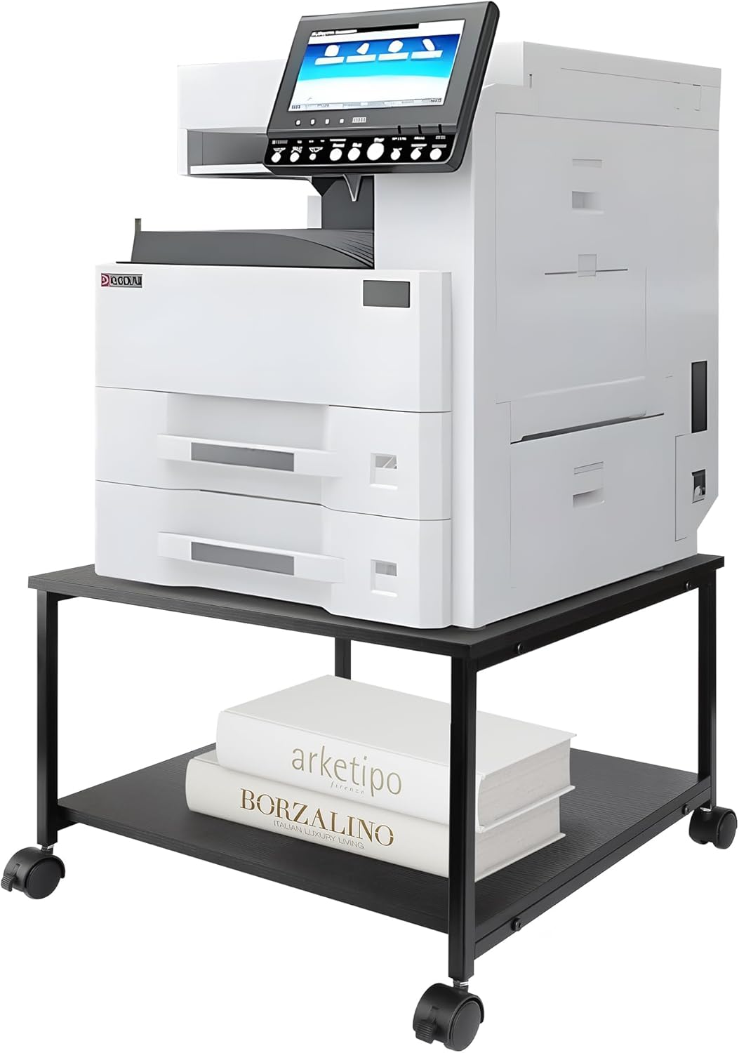 EMERIT 2-Tier Under Desk Printer Stand for Home Office Use
