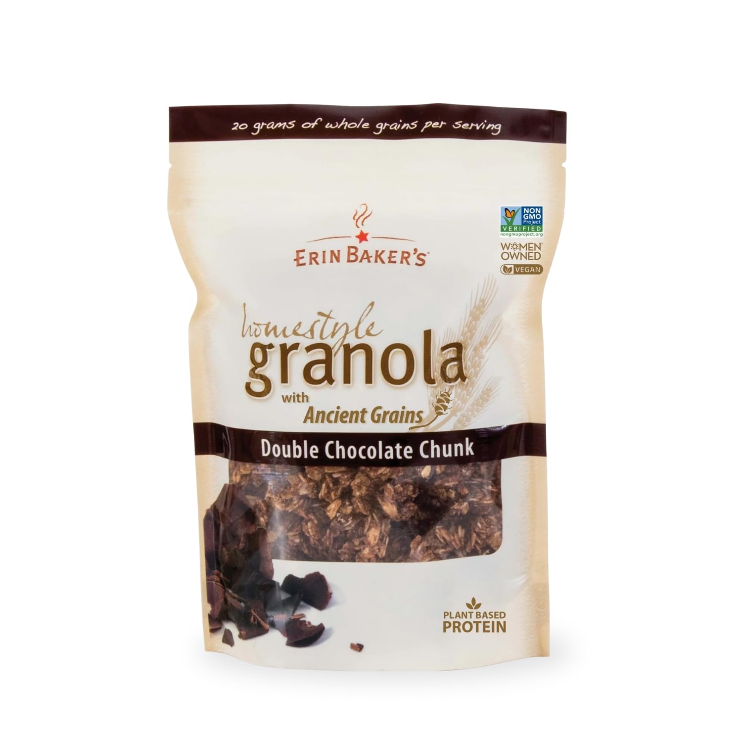 Erin Baker's Double Chocolate Granola Cereal with Ancient Grains