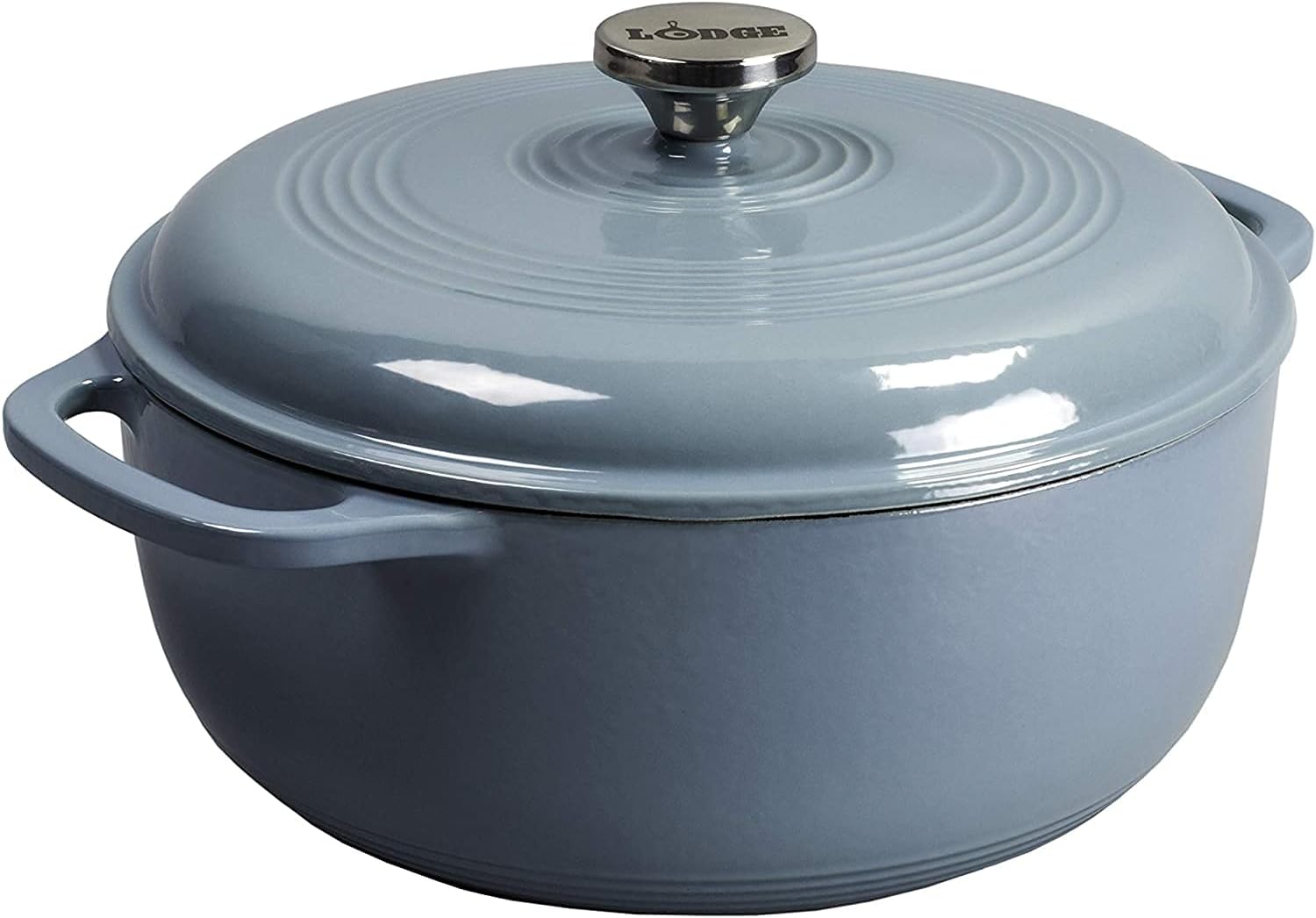 Lodge 7.5 Quart Enameled Cast Iron Dutch Oven for Versatile Cooking