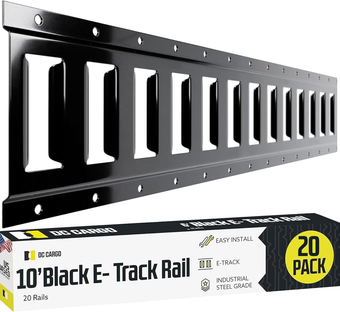 Ten 10-ft E Track Tie-Down Rails for Secure Cargo Transport