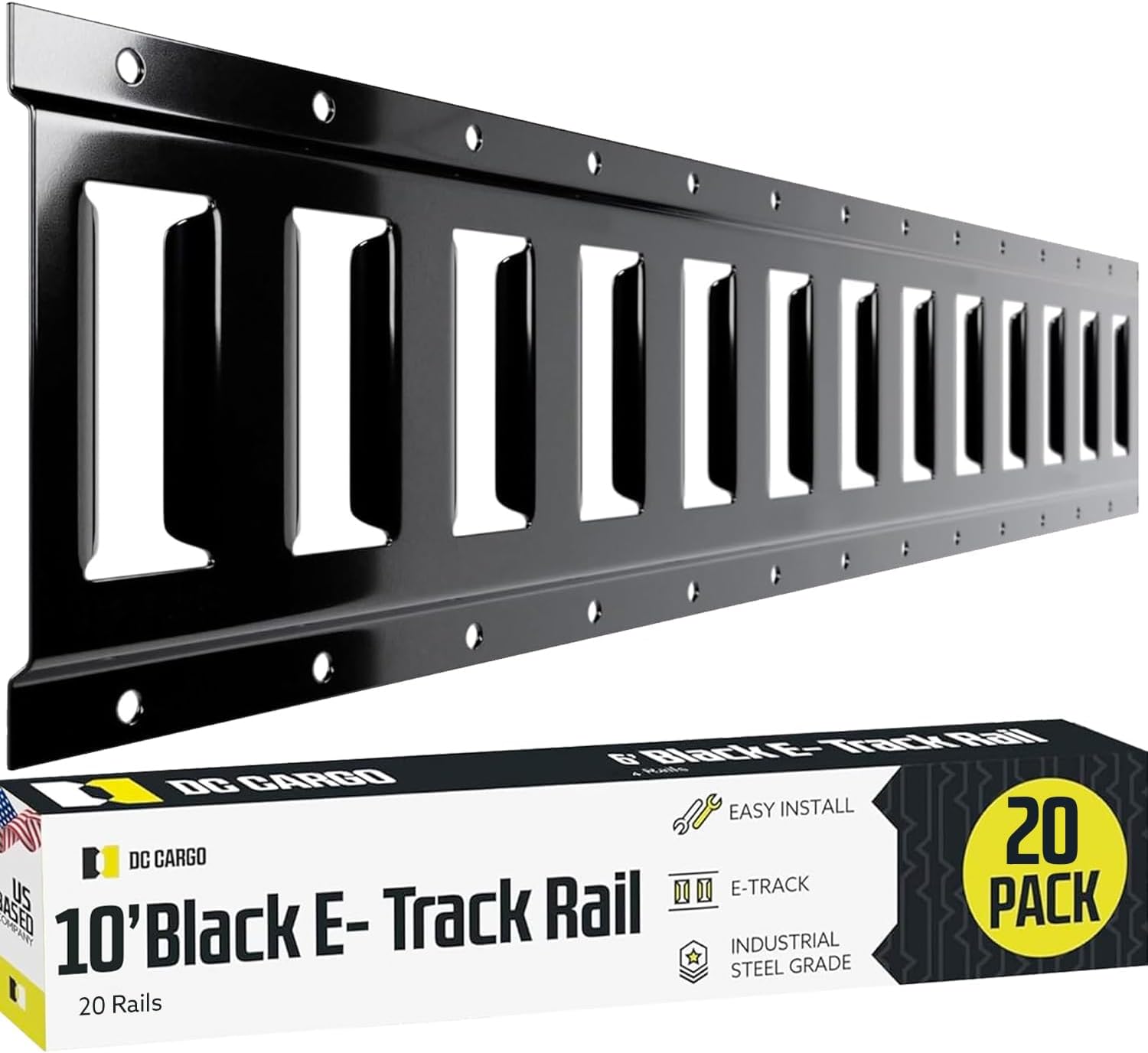 Ten 10-ft E Track Tie-Down Rails for Secure Cargo Transport