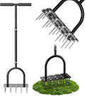 Lawn Aerator Spike Tool - Manual 15-Spike Yard Aerator for Lawns