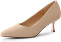 DREAM PAIRS Women's Pointed Toe Kitten Heels - Comfortable Dress Pumps