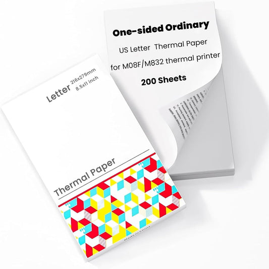 COLORWING Thermal Paper 8.5x11in - 200 Sheets, HPRT MT800 Compatible