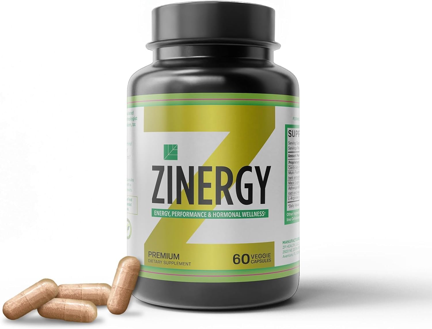 ZINERGY Natural Energy & Vitality Support for Men and Women