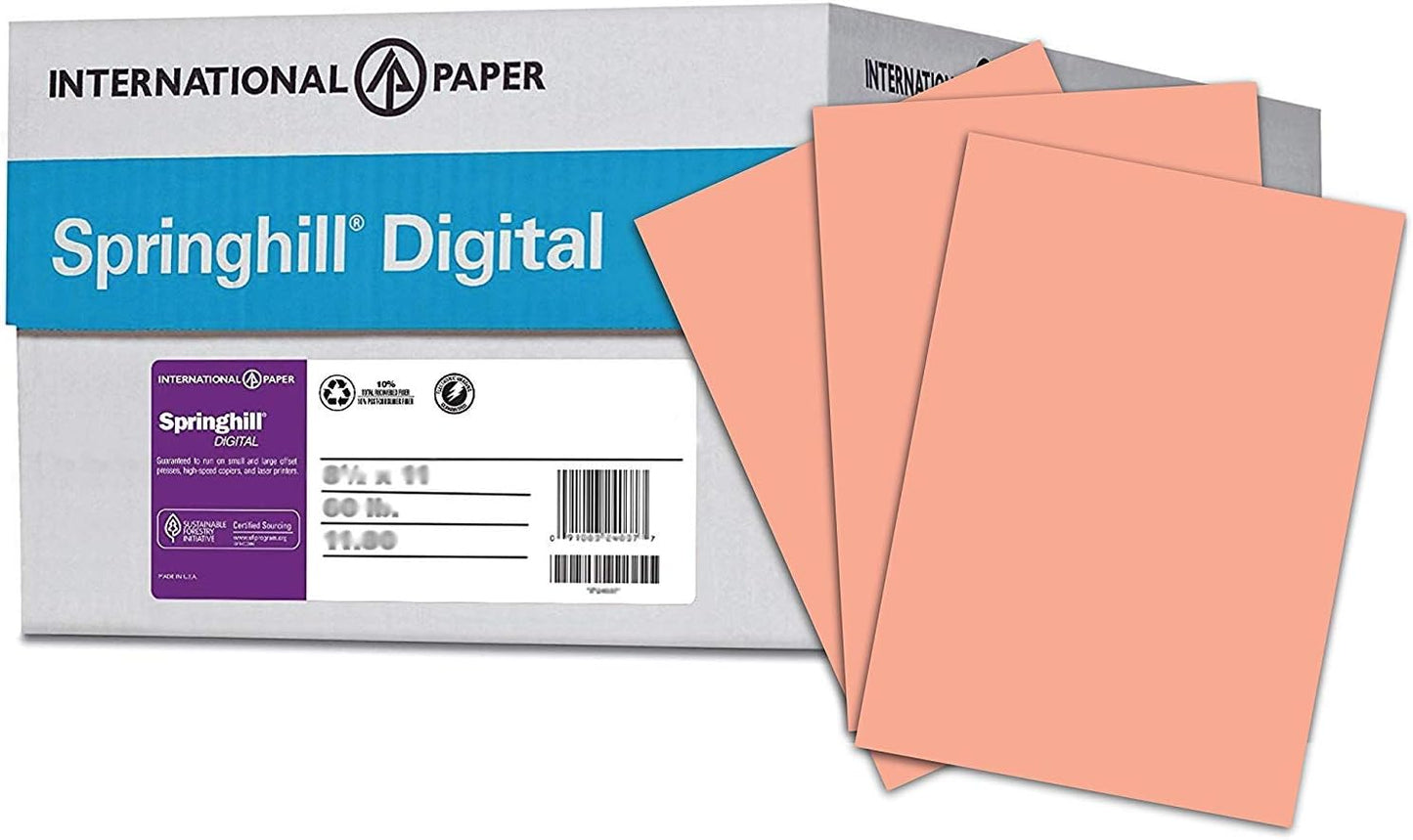 Springhill 8.5 x 11 Salmon Colored Cardstock Paper for Crafts