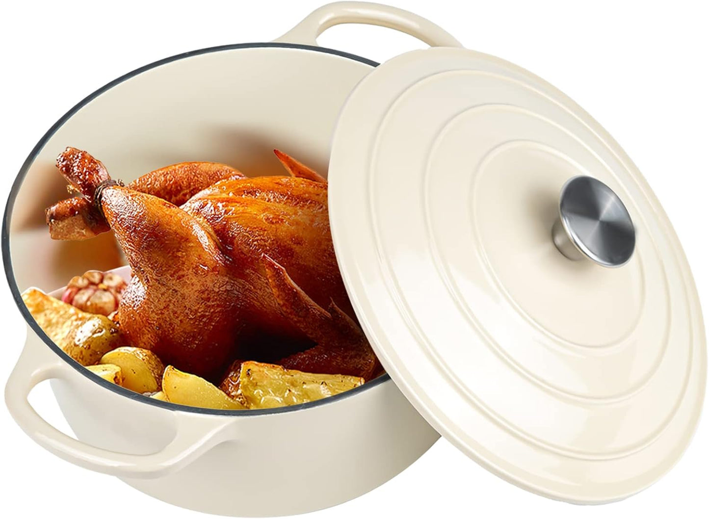Miereirl 6 Quart Enameled Dutch Oven for Versatile Cooking