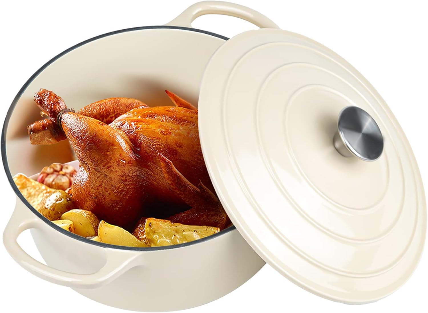 Miereirl 6 Quart Enameled Dutch Oven for Versatile Cooking