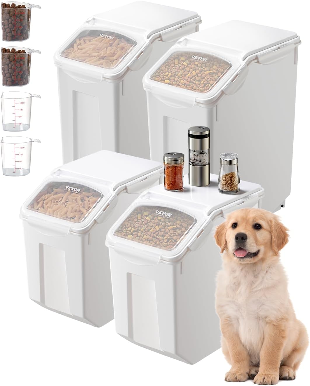 VEVOR Rice Storage Container with Airtight Design and Wheels