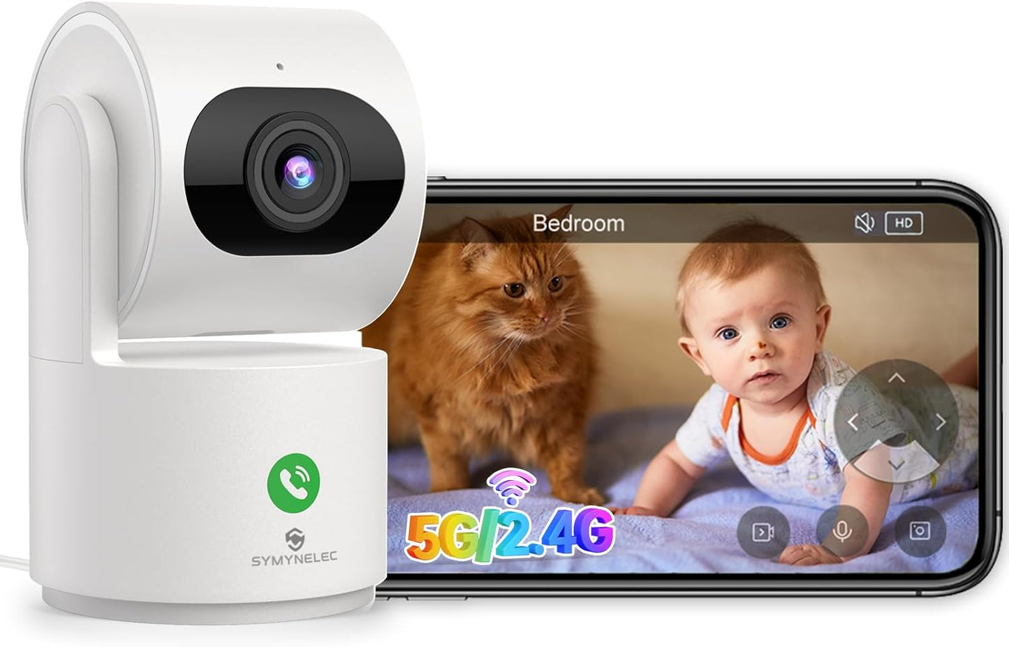 SYMYNELEC 2K Smart WiFi Camera: 5G Home Security