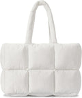 Herald Puffer Tote Bag for Women - Large Quilted Puffy Satchel