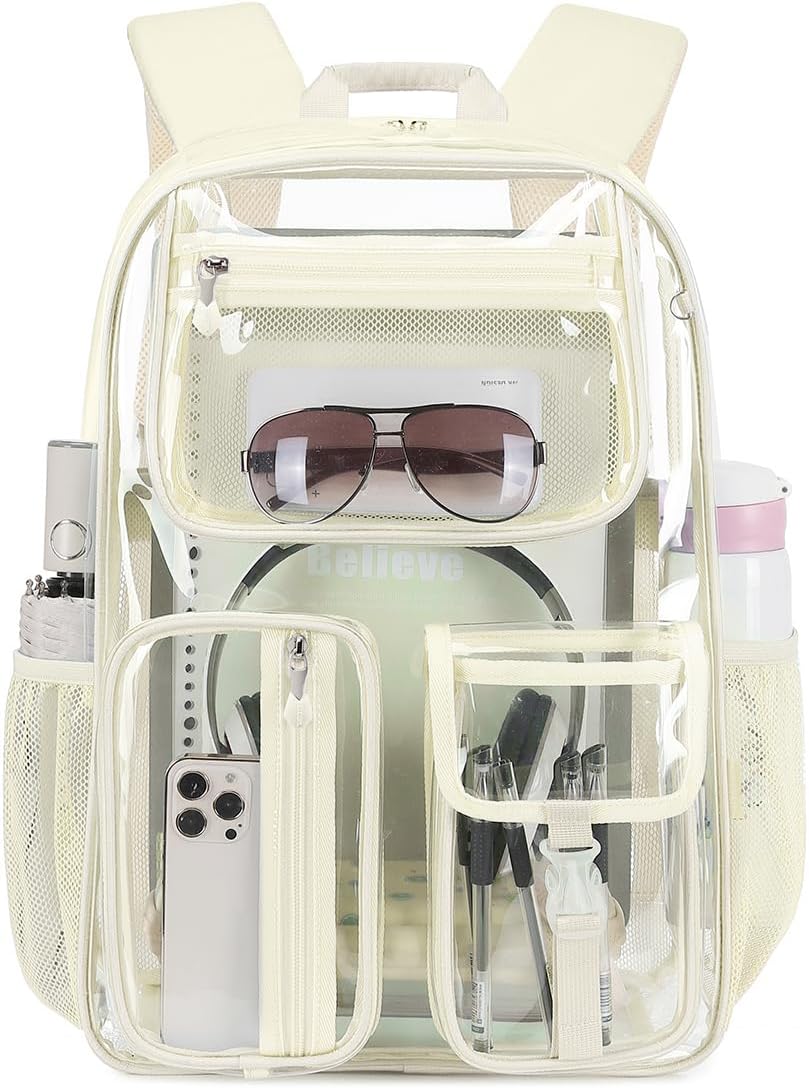 Cusangel Clear Backpack Heavy Duty TPU for Sports and Travel