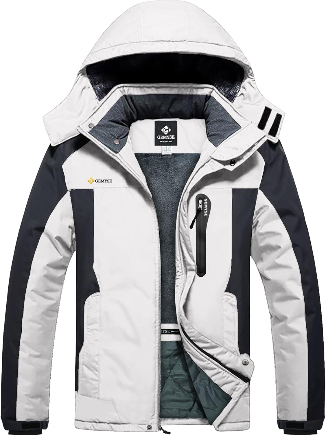 GEMYSE Men's Ski Snow Jacket: Warm Waterproof Winter Coat