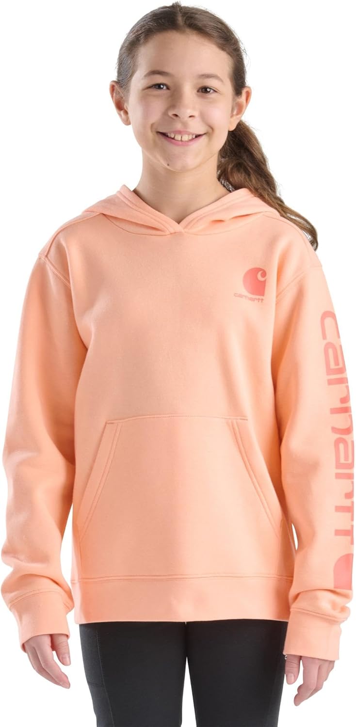 Carhartt Girls' Hooded Pullover Sweatshirt for Comfort and Style