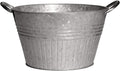 Headwind Round Galvanized Tub Planter with Handles 12 in - Farmhouse