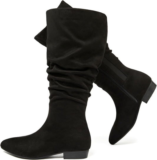 Women's Extra Wide Calf Knee High Boots for Comfortable Fit