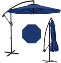 10FT Cantilever Patio Umbrella Navy Blue - Offset Shade with Crank
