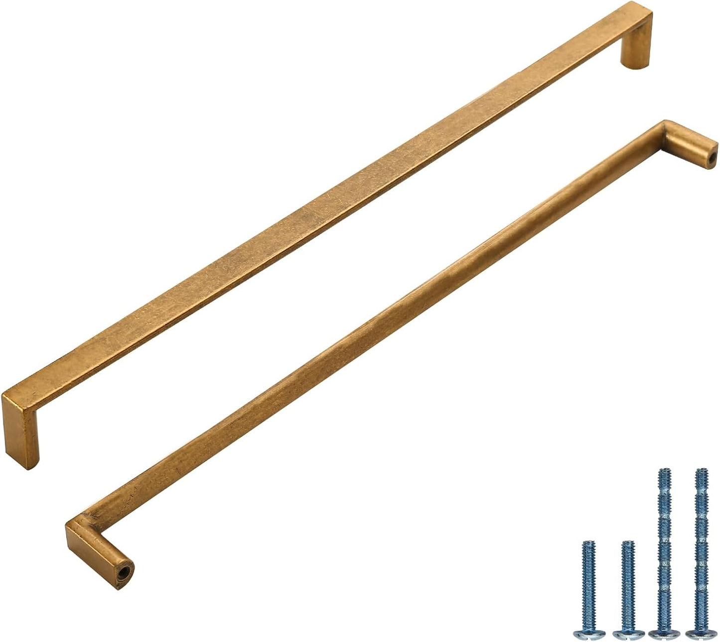 Antique Brass Cabinet Pulls - 6 Pack 12-3/5 Inch Handles