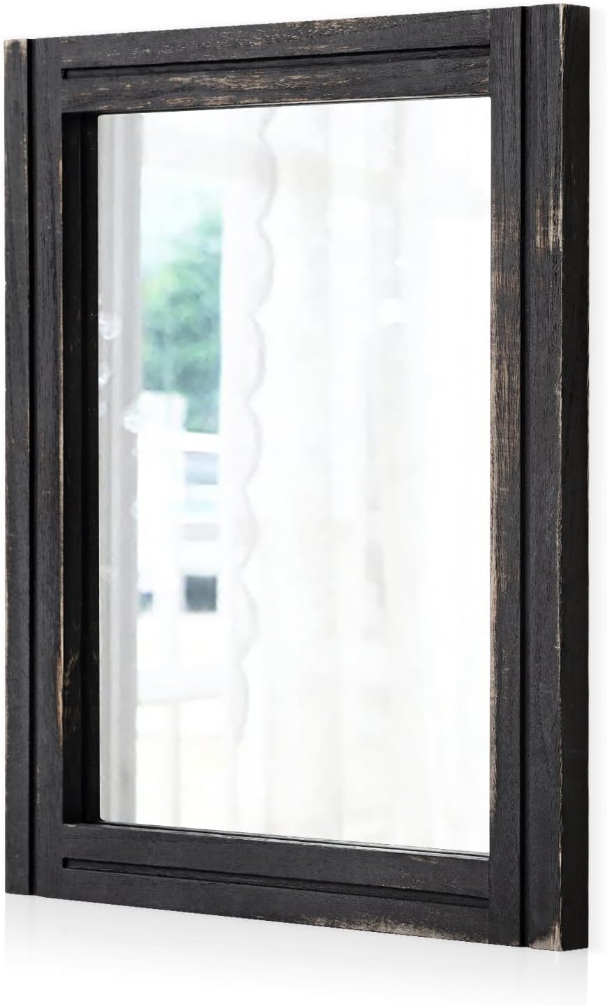 AAZZKANG Wall Mounted Mirror with Wood Frame for Any Room