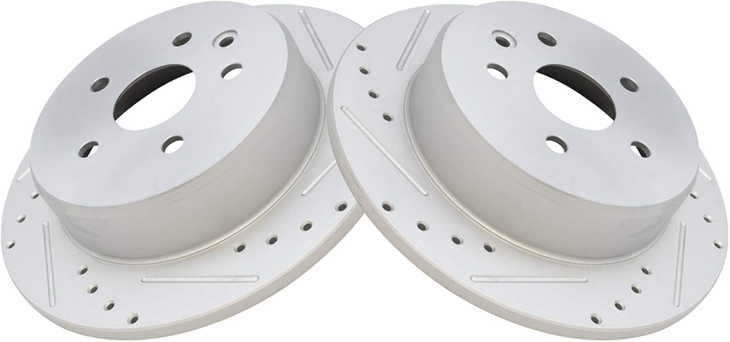 TRQ Rear Performance Brake Rotors Set for Lexus Vehicles