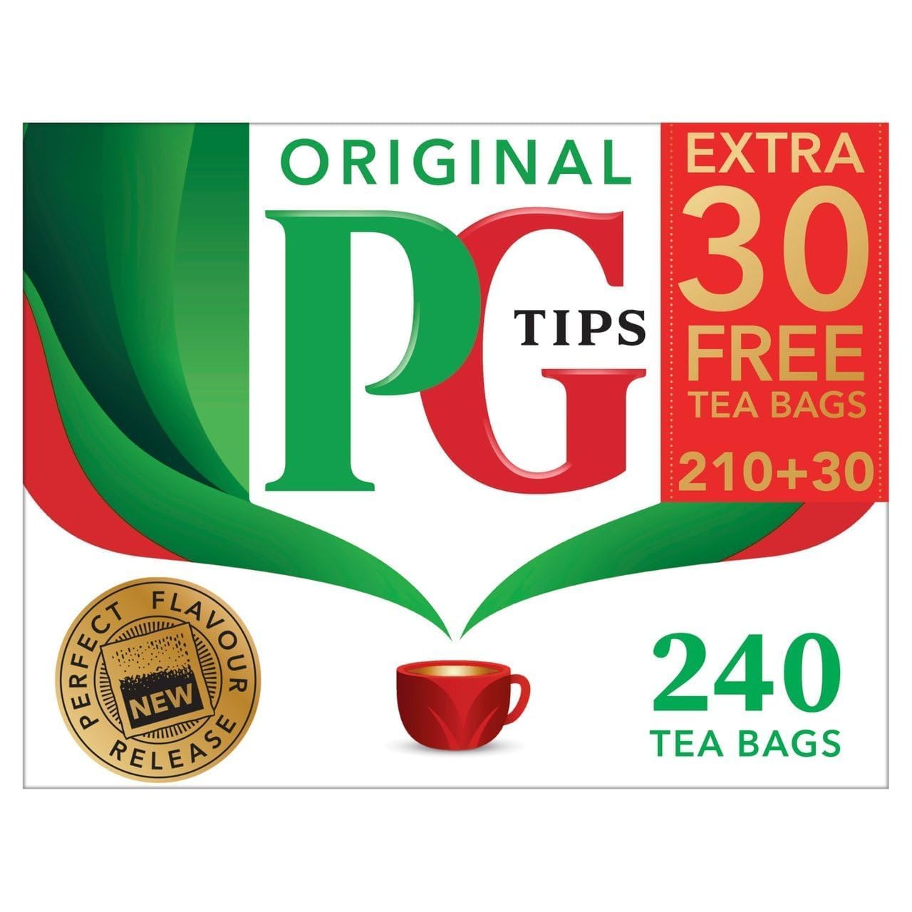 PG Tips Original Non-Pyramid Tea Bags for Rich Black Tea