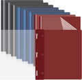 Clear Front Report Covers with 3 Prongs - 48 Pack Presentation Folders