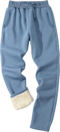 Gihuo Men's Winter Fleece Sherpa Lined Jogger Pants - Warm Comfort leg