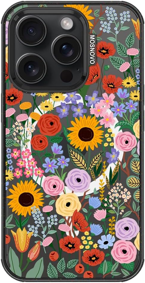 MOSNOVO Magnetic Case for iPhone 15 Pro - Shockproof Protection