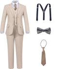 Boys Suit Kids Tuxedo Suits for Boys - Complete 7-Piece Formal Set