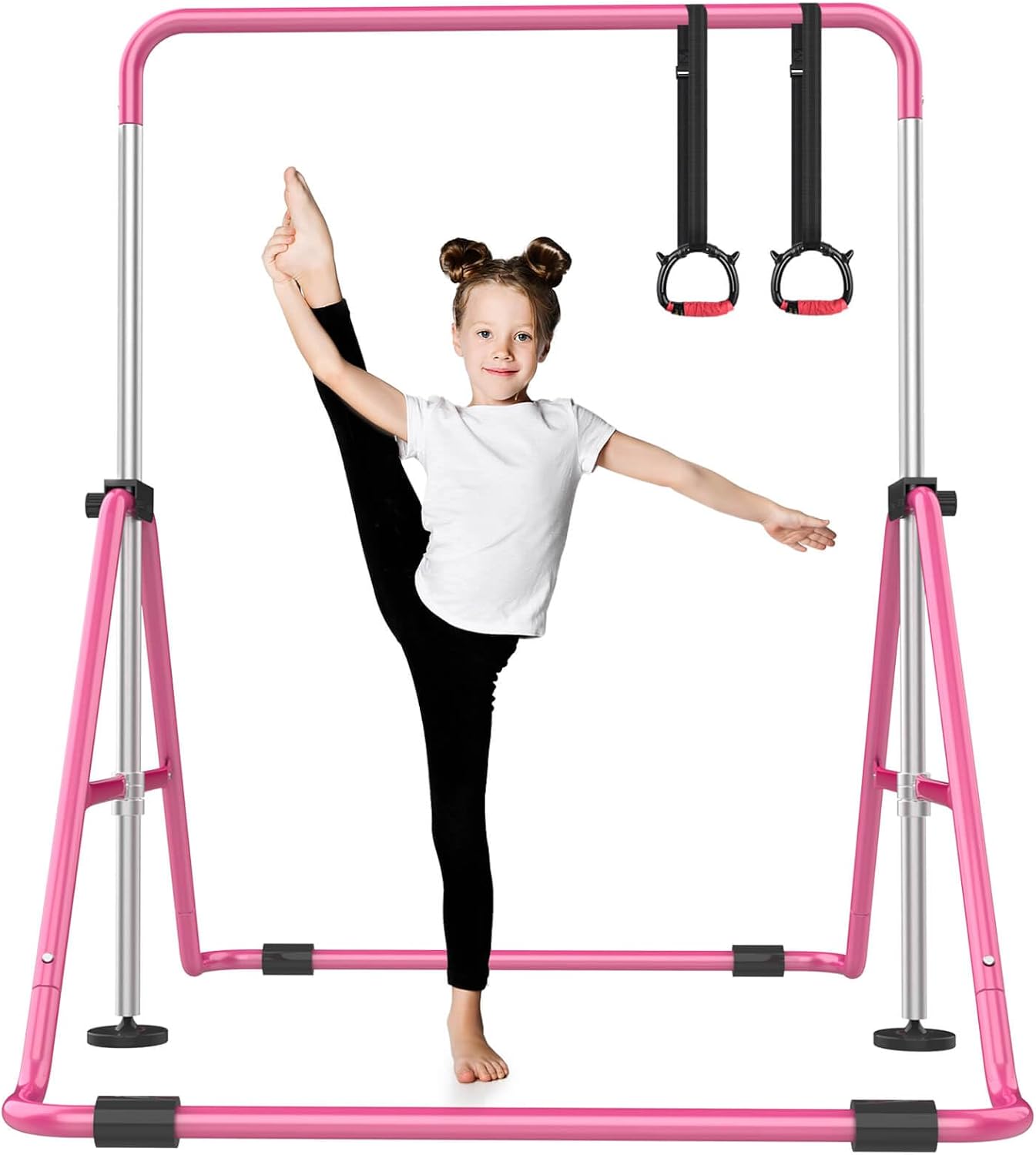 Foldable Gymnastics Bar for Kids - Adjustable & Stable Design