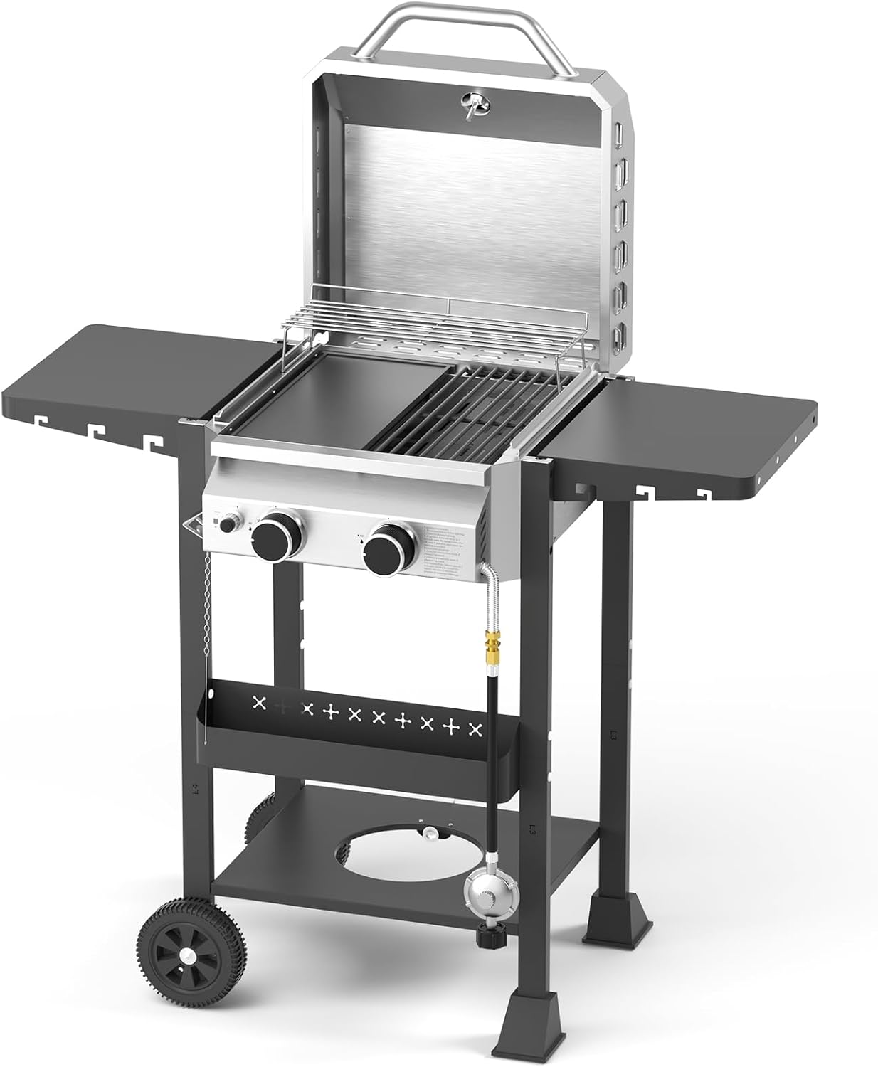 Propane Gas BBQ Grill 2-Burner Barbecue Grills for Outdoor Cooking