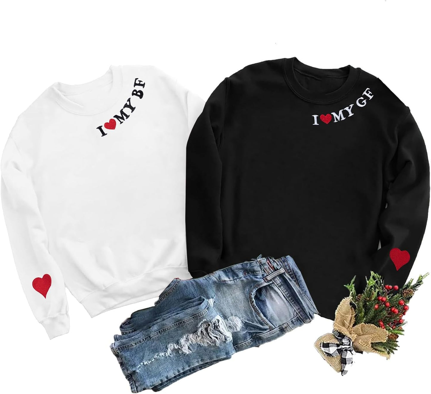 I Love My Boyfriend Couples Sweatshirt