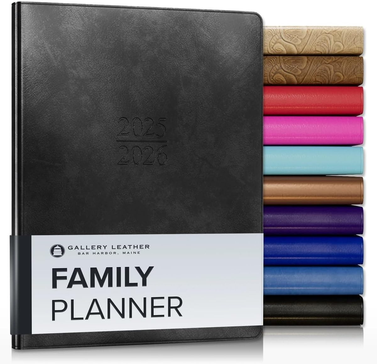 Gallery Leather Family Planner 2025-2026: Elegant & Functional
