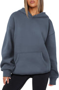 Womens Oversized Fleece Hoodie Pullover - Cozy Fall Layer